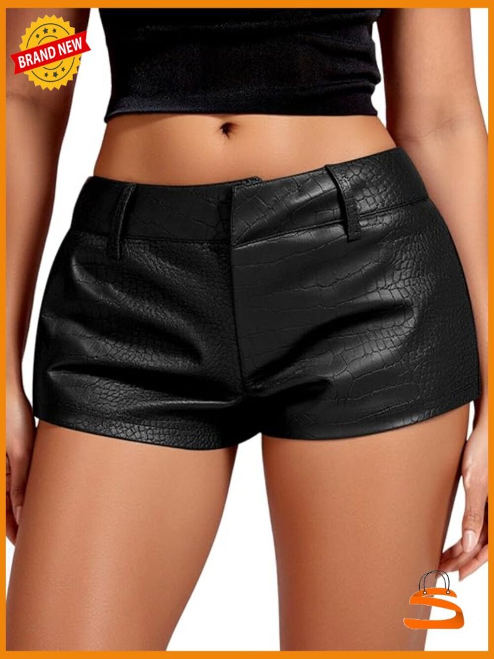 Y2k Low Rise Micro Shorts for Women Leather Party Club Night Out